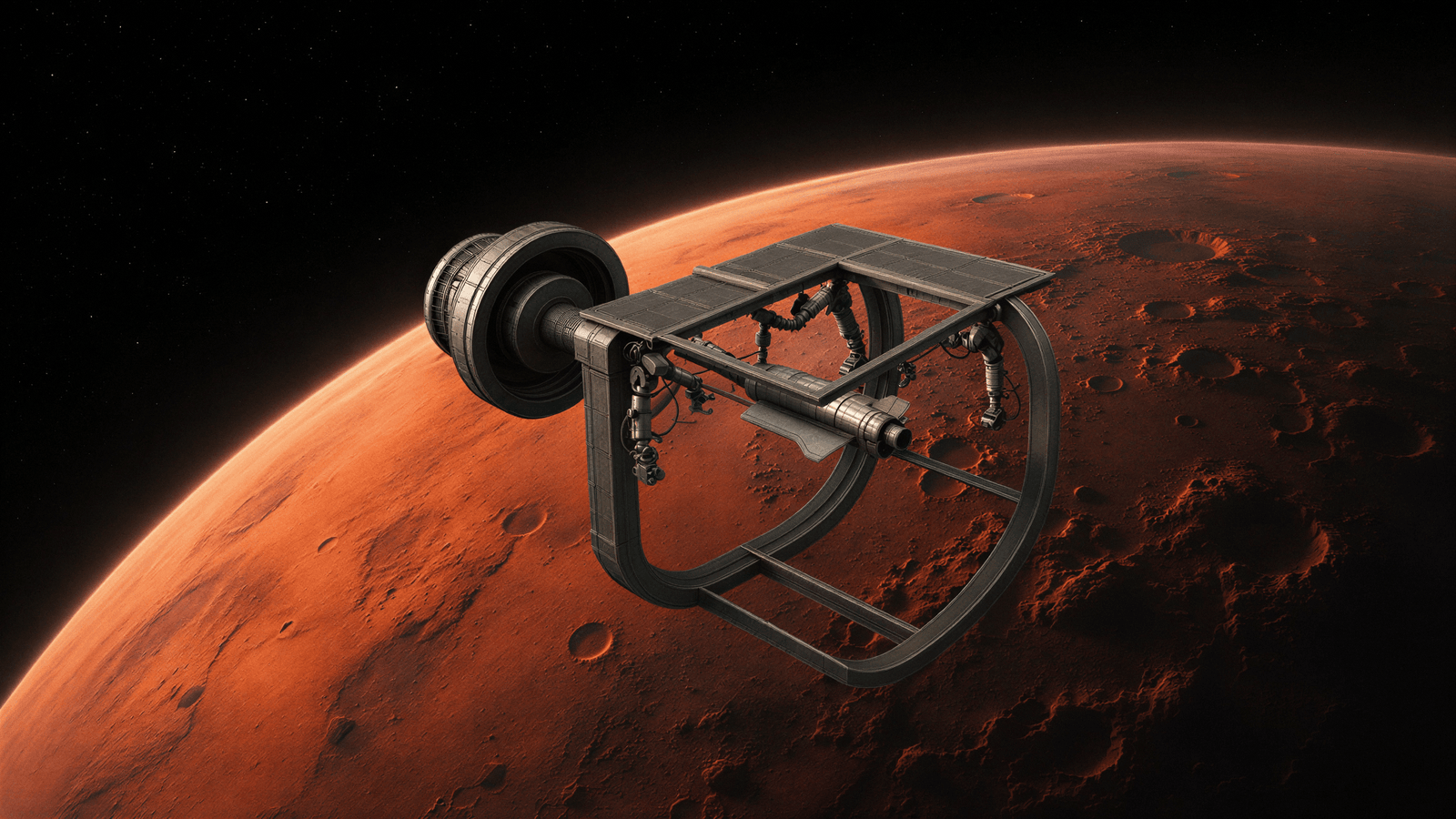 Conceptual Mars orbital station artwork